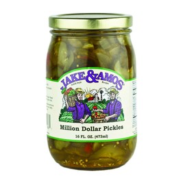 Jake & Amos Million Dollar Pickles, 16 Oz. Jar (Pack of 2)