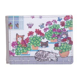 Mala Leather RFID Protected Credit Card ID Holder Santorini Cat