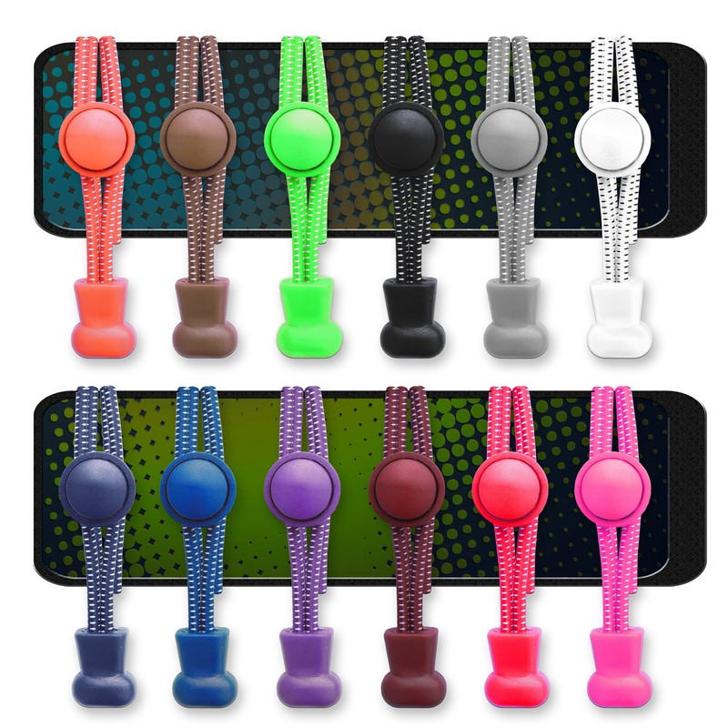 Lacestar No Tie Elastic Laces 120CM Elastic Shoe Laces No