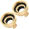 Poppstar 2x Brass Quick Coupling 1 1/2 Inch Internal Thread