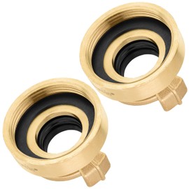 Poppstar 2x Brass Quick Coupling 1 1/2 Inch Internal Thread (System Geka Coupling 1 1/2 Inch Thread)