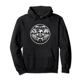 Creepy Radioactive Girl With Gas Mask Vintage Disturbing Pullover Hoodie