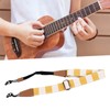 Ukulele Strap Cotton Adjustable Grid Pattern Hole Free Installation Belt