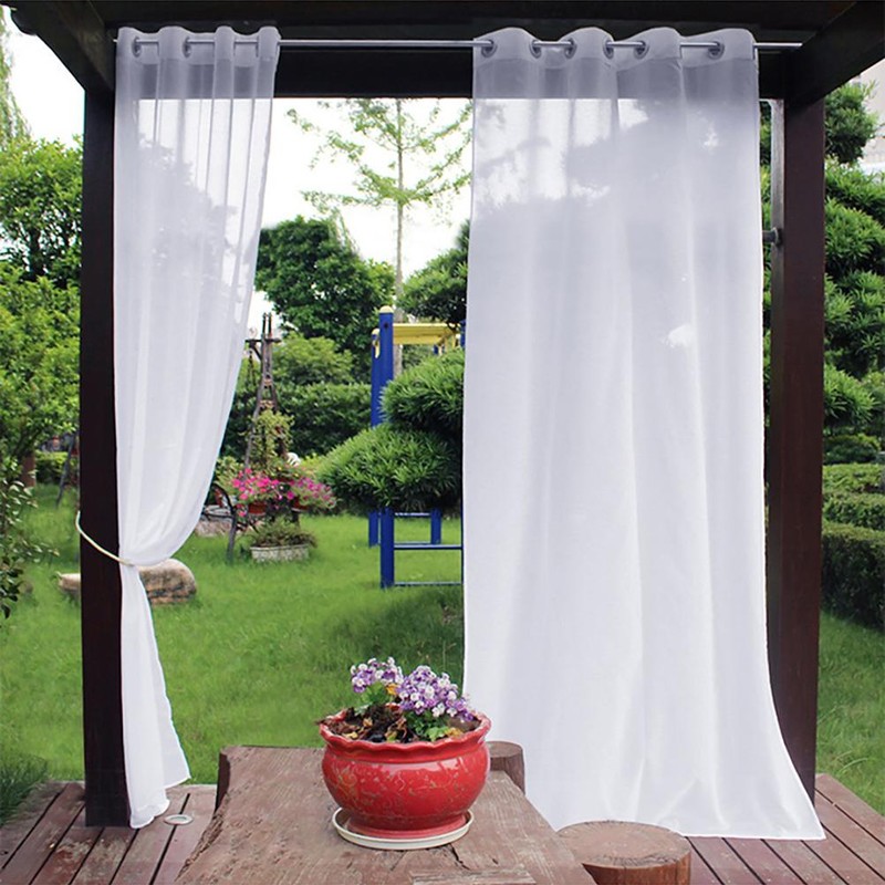Waterproof Indoor Outdoor Curtains Sun Blocking Curtains for Bedroom Porch