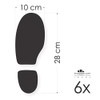 Decooo.be Wall Sticker 6 Footprints (Shoe Tracks) Black Sticker