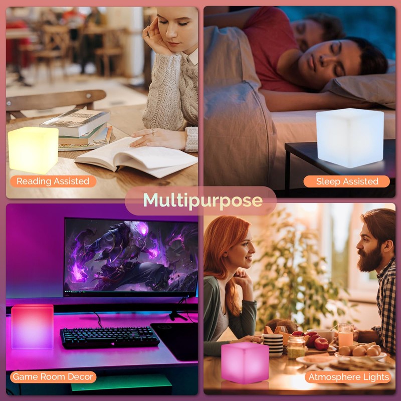 LOFTEK Smart LED Cube Lights, RGBCW Color Change Atmosphere Lights