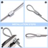 100pcs 1/8" (3mm) Aluminum Crimping Loop Sleeve, Cable Ferrule Wire