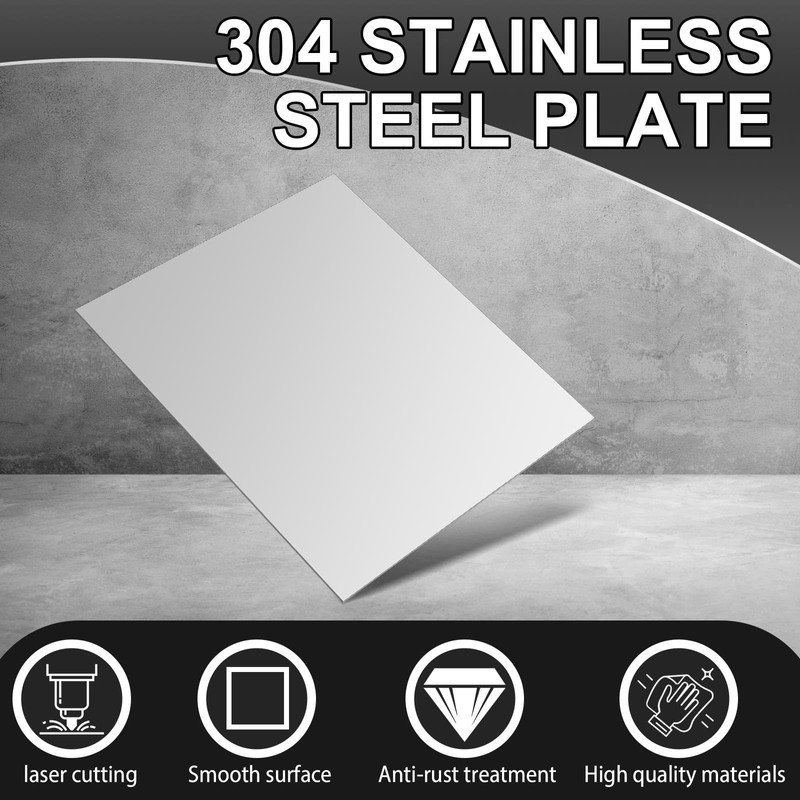 Photect 2 Pcs 304 Stainless Steel Sheets 16 Gauge 0.06"