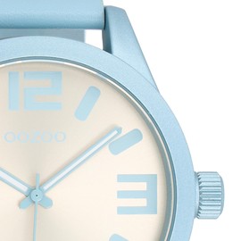 Oozoo Timepieces Women's Watch - Wrist Watch with Leather Strap | High-Quality Watch for Women - Elegant Analogue Women's Watch in Round, Light blue/sand, Strap.