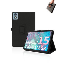 Case for Relndoo T901 Tablet 10.1 inch Android 15 Tablets,UYRUREL Leather Slim Folding Stand Cover with Hand Strap Magnet for Men Women Full Protection,Black.