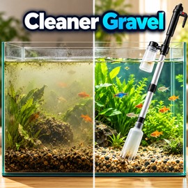 220V Electric Aquarium Siphon Gravel Cleaner – Powerful Suction Fish Tank Vacuum, Sand Washer & Water Changer