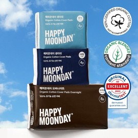 HappyMoonday Organic Cotton Cover Pads - Panty Liner 20P