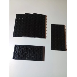 Unbranded New 4x8 Baseplates #3035 Pick Your Color — Custom & Compatible - Black 5 pieces