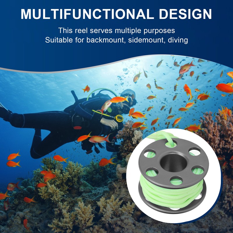 Scuba Diving Reel with SS316 Anti Twist Device Waterproof Spool