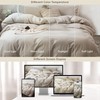 MooMee Bedding Duvet Cover Set 100% Washed Cotton Linen Like