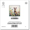 doodlecards Easter Card Bunny in Wildflowers Square Size with Plain