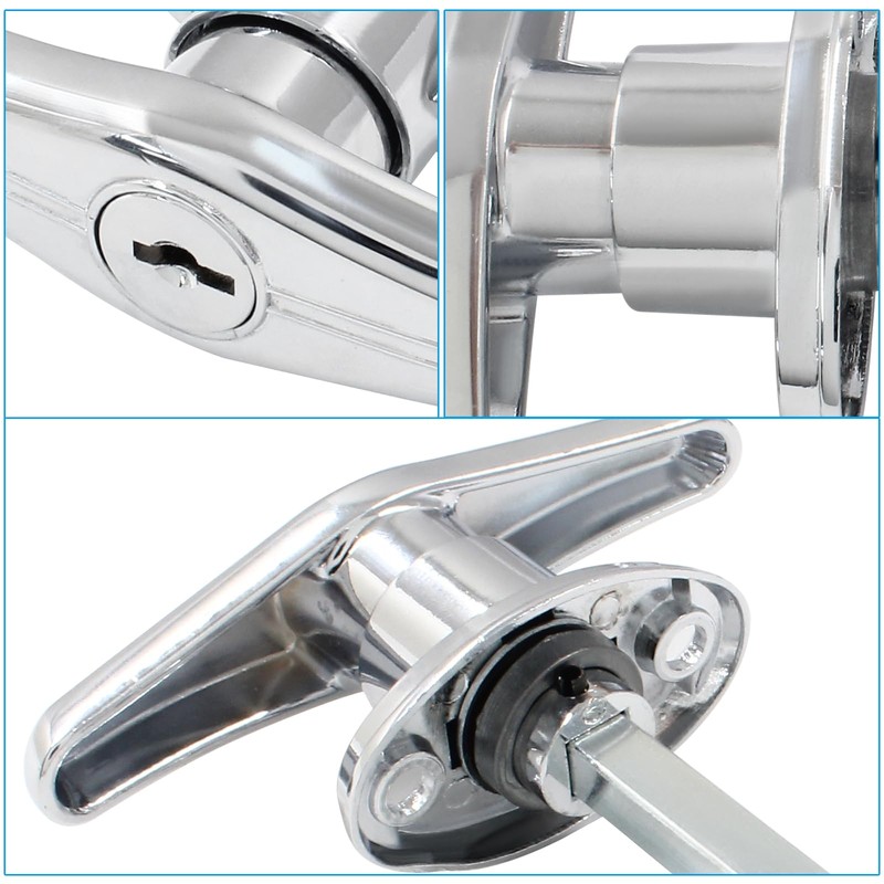 Bonsicoky Garage Door T-Handle Lock with 2 Keys, T-Handle Universal