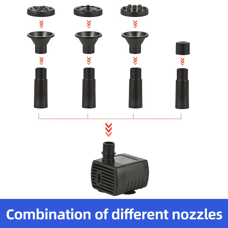 6V 1.5W Solar Water Pump 6 Modes 160L/h 50cm Lifting