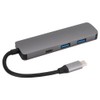 4 In 1 TypeC HDMI Converter Adapter Hub Support 3840x2160/30HZ(Gray)