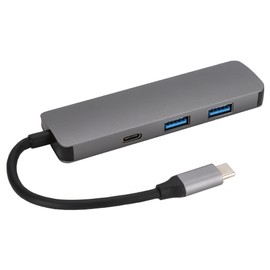 4 In 1 TypeC HDMI Converter Adapter Hub Support 3840x2160/30HZ(Gray)