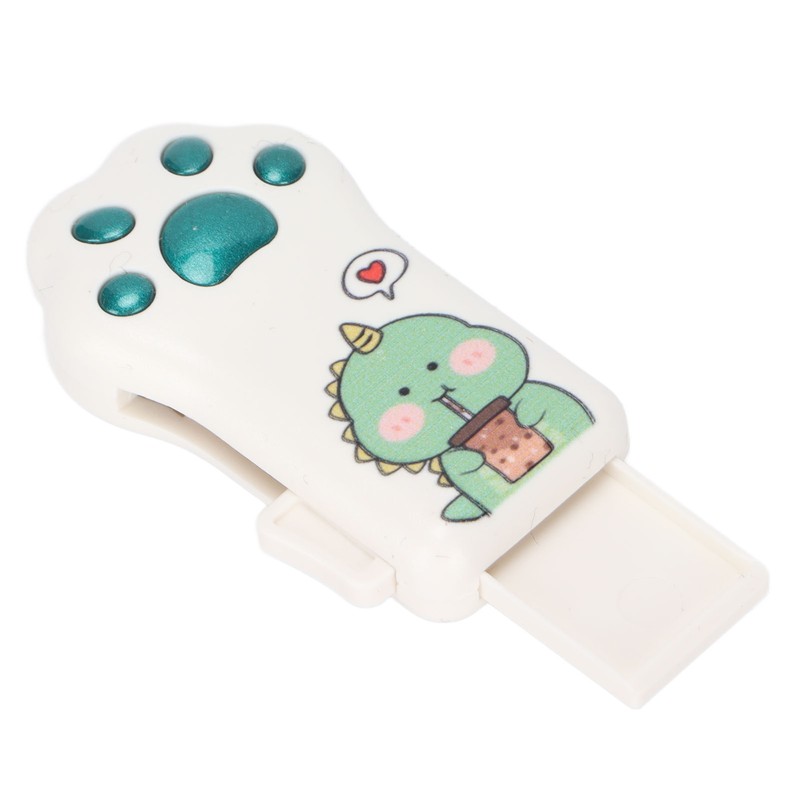 Flash Drive Green Dinosaur Pattern Cat Paw Shape USB2.0 Memory