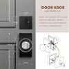BonKuDoo Glass Crystal Door Knobs with Deadbolt, Single Cylinder Deadbolt