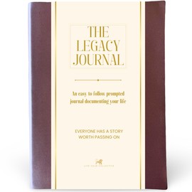 Calm Collective Genuine Leather Legacy Journal | Preserve your Life Story, Celebration of Life, & Memory Keepsake for Grandparents, Mom, Dad