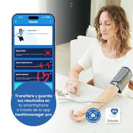 Beurer BM28 Baumanómetro Digital de Brazo con Detector de Arritmias, Monitor de Presión Arterial Automático, Brazalete Universal 22-42 cm y 4 Usuarios