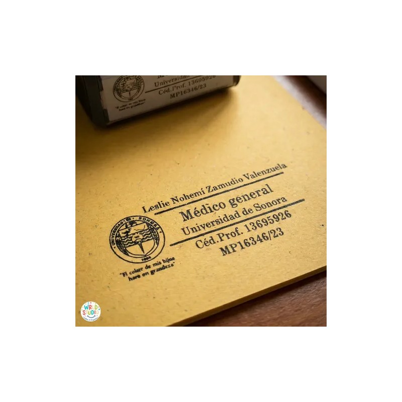 Sello Personalizable Para Doctores Y Medicos 5.8 X 2.2 Cm