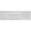 HVAC Premium 24''w X 6''h 3-Way Aluminum Curved Blade Adjustable
