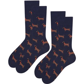 TODO Colours Funny Socks with Motif - Multicoloured, Colourful, Crazy for the Joy of Life, Dockel Socks - 2 Pairs, 43 - 46