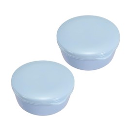 PATIKIL Travel Soap Container, 2 Pack Round Soap Holder Portable Soap Case Box with Leakproof Lid for Traveling, Bathroom, Gym Shower, Blue