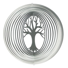 CIM Stainless Steel Wind Chime Tree of Life 200 Light Reflecting Diameter 20 cm Includes Suspension