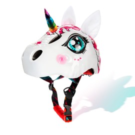 Unicorn Toddler and Kids Bike Helmet Adjustable and Multi-Sport for Child Boys and Girls.for Bicycle Skateboard Skating Scooter Helmet with Rear Light