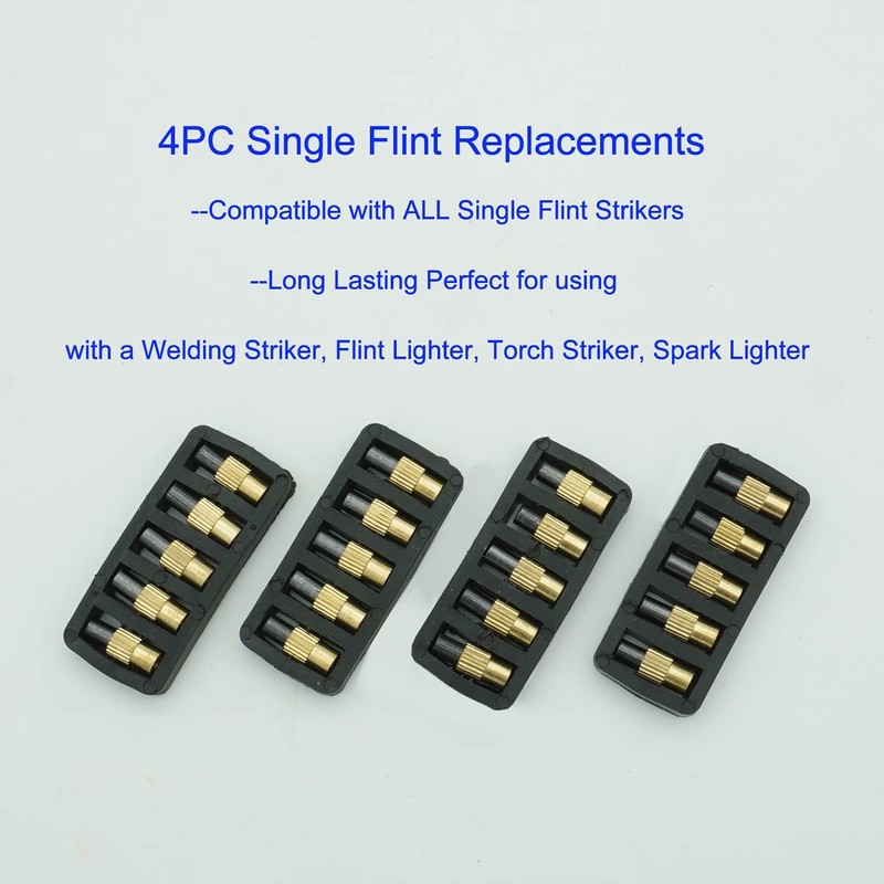GUTIMORE Single Spark Lighter Torch Flint Striker 6PC with 20