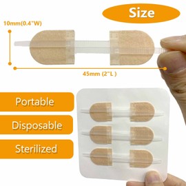 Emergency Wound Care Closures Band Aid, Zip Repair Without Stitches Sutures Adhesive Bandages for First Aid, Brown,3 Pcs (45 * 10mm)