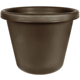 Classic Garden Planter - The HC Companies 12-Inch Medium Flower Pot Planter for Indoor & Outdoor Plants, Pairs w/ 12" Chocolate Classic Saucer SLI12000E21 Chocolate (LIA12000E21)