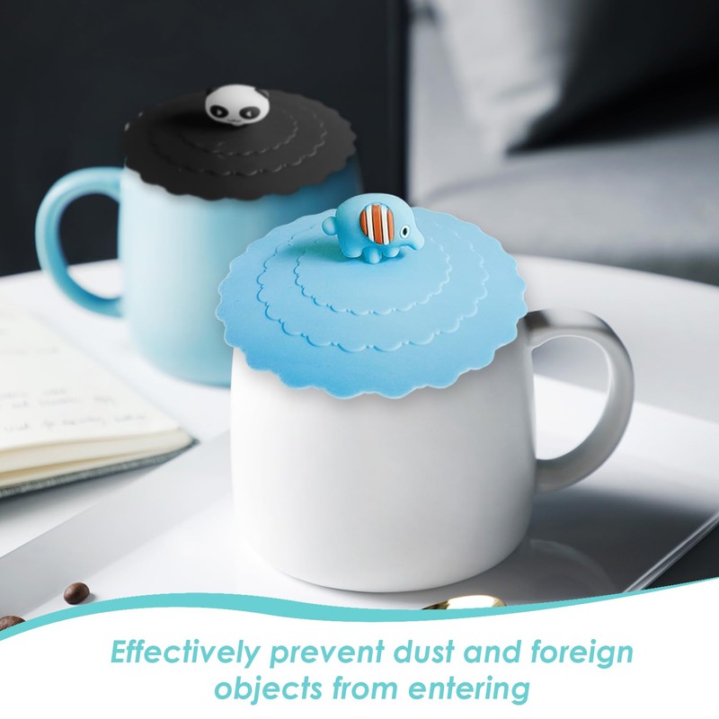 7 Cartoon Cup Lids, Cute Decorative Cup Lids, Beverage Can