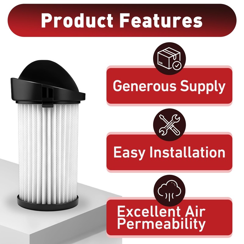 6 Pcs Filters Compatible with Eye-Vac Home, Pro, Pet, Air,