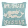 Makers Collective Wool Hook Pillow Shoppe Decorative Pillow, Square, Mermaid