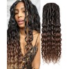 Deep Wave Faux Locs Crochet Hair- 24 Inches 8 Packs