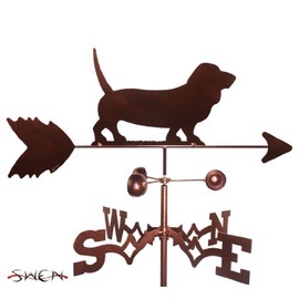 SWEN Products Hand Made Basset Hound Dog Flat Post Mount Weathervane ~New~