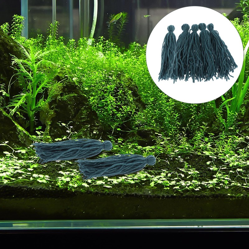 Kisangel 5pcs Fish Tank Spawning Mop Decorate Tanks Tank Fish