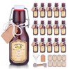 tchrules - 16 botellas de vidrio con tapa abatible de
