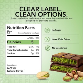 Natural Pistachio Oil Flavoring – 2 Ounce Oil-Soluble Premium Flavoring for Chocolate, Desserts & Baking | Ideal for Dubai Chocolate, Truffles, Cakes & More