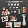 OKWRAP Rotierende Warmluftbürste, Föhnbürste Rotierend mit 2 Aufsätzen zum Trocknen,