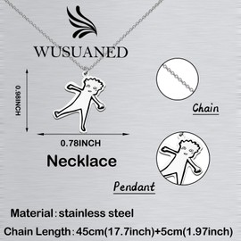 WUSUANED Funny Cartoon Character Necklace Anime Inspired Necklace Anime Cosplay Gift Yuji Lover Gift For Fans (Funny Cartoon Yuji Necklace)