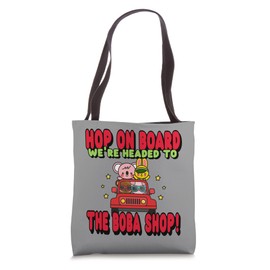 Cute Kawaii Headed to Boba Shop Milk Tea Tote Bag