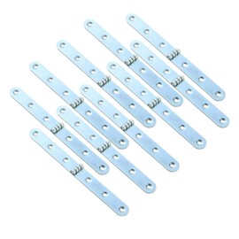 LZZEM 10Pcs Silver Marine Door Hinges, Heavy Duty 270 Degree Strap Hinges for Jewelry Box, Cabinet, Folding Table & DIY Projects - 155mmx16mm