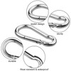 Acrux7 5/16 Inch Stainless Steel Spring Snap Hook 20 Pack
